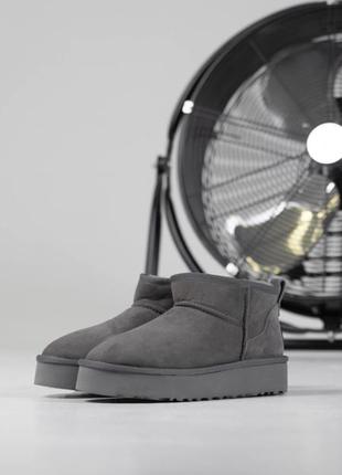 Ugg ultra mini platform grey4 фото