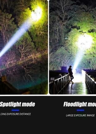 Мощный прожектор фонарь лазер white laser led ak138, pm60-tg, 10000м power bank,...
