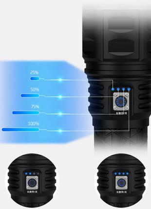 Мощный прожектор фонарь лазер white laser led ak138, pm60-tg, 10000м power bank,...