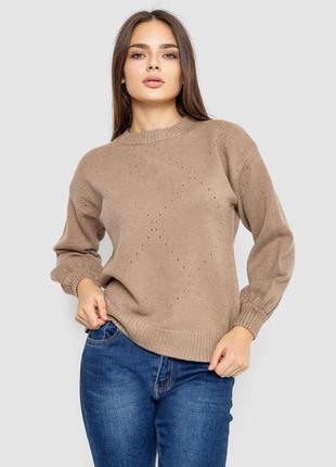 Свитер женский, цвет темно-бежевый, 244r2026-8