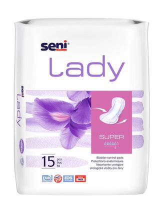 Урологические прокладки для женщин seni lady super 15 шт