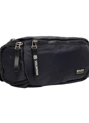 Мужская поясная сумка полиэстер черный арт.1801-14 black volunteer (китай)