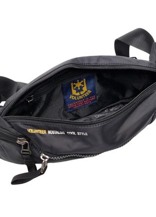 Мужская поясная сумка полиэстер черный арт.1801-14 black volunteer (китай)