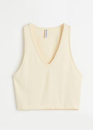 Майка укороченая для женщины h&m divided 1026366-002 l желтый