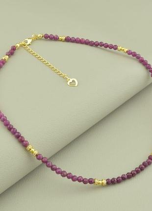 Подвеска  рубин 39 см.