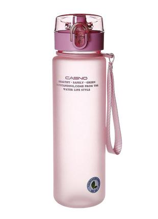 Спортивная бутылка для воды casno 850 мл kxn-1183 розовая pro_290