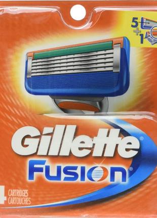 Лезвия, кассеты, картриджи gillette fusion 4 шт и жилет фьюжн 4шт