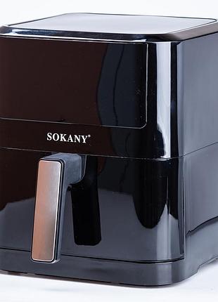 Аэрогриль 8 литров sokany аэрофритюрница электрическая 2000 вт безмасляная фритюрница мультипечь настольная