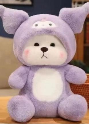 Мягкая игрушка мишка в костюме куроми 40 см сиреневый