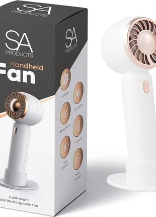 Без підставки міні-ручний вентилятор sa products — 3-швидкісний ручний вентилятор із низьким рівнем шуму