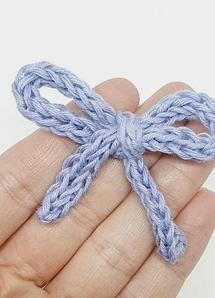 Бантик "косичка", 6-6,5 см, цвет-светло-фиолетовый (в реале темнее), шт, сиреневый