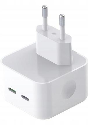 Мережевий зарядний пристрій vhg для apple 35w dual usb-c port power adapter зі швидкою зарядкою