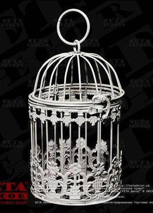 Белая декоративная клетка