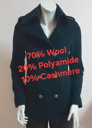 Крутое женское шерстяное пальто чёрного цвета gant made in portugal, 💯 оригинал