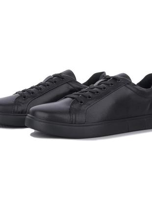 Кеди чоловічі чорні шкіряні