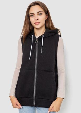 Жилетка жіноча на флісі, колір чорний, 102r341