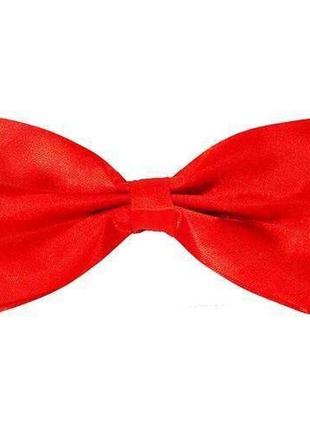 Галстук-метелик класичний червоний, двошаровий.