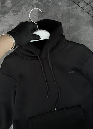 Мужской худи зимний hugo boss кофта худи hugo boss кофта флис hugo boss мужские толстовки и регланы hugo boss4 фото