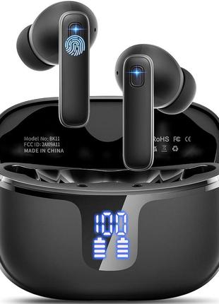 Беспроводные наушники, беспроводные наушники bluetooth 5.3 с 4 микрофонами enc с шумоподавлением, наушники