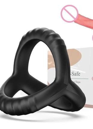 Потрійне ерекційне кільце на пеніс і мошонку love ring