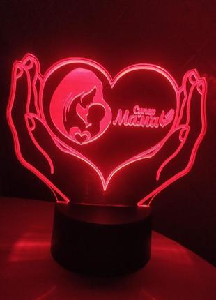3d-світильник суперма, 3д-нічник, кілька підсвіток (на bluetooth), подарунок мамі