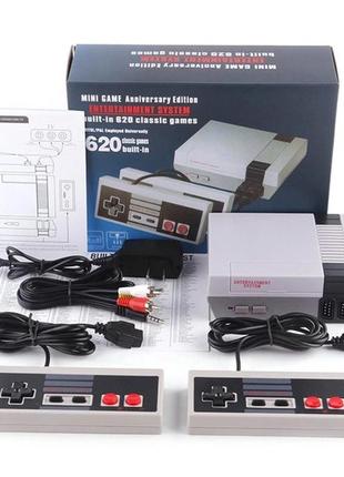 Ігрова консоль приставка два джойстики game nes 620 / 7724, приставки денді, дитячі ігрові приставки
