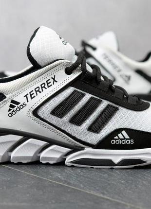 Спортивные мягкие летние кроссовки сеточка adidas, обувь мужская текстиль для мужчин на лето *а-1 біл/сет*