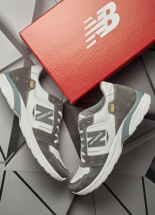 Чоловічі осінні шкіряні кросівки осінь весна new balance, кросівки з натуральної шкіри *nb-235/17*