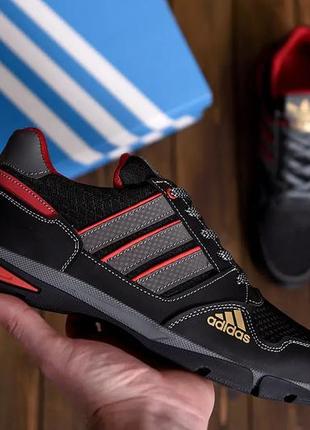 Літні чоловічі кросівки сітка adidas/адідас чорні спортивні на літо *с 901 ч*