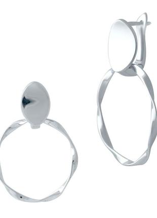 Серебряные серьги silverthin без камней (2006039)