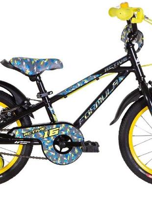 Велосипед st 16" formula active рама 8.5" чорний з жовтим  (zaw44)