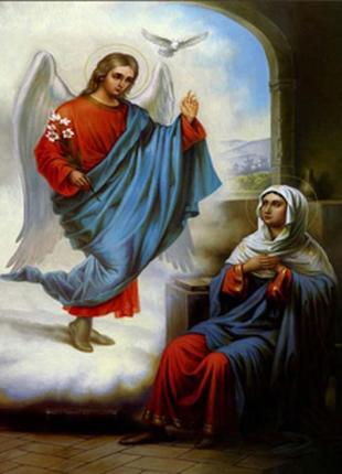 Набір для творчості алмазна картина благовіщення пресвятої богородиці strateg розміром 30х40 см кв (