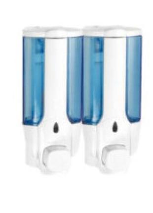 Ledeme lm406-1 дозатор двойной настенный (пластик, белый)