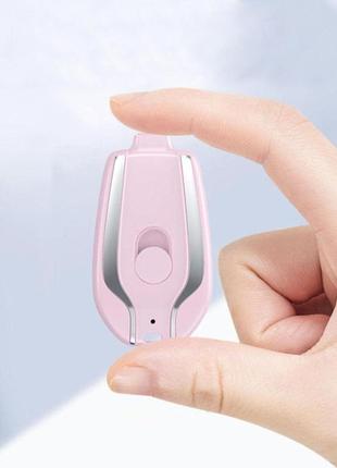 Мини-брелок power bank keychain charger 1500 mah с разъемом micro usb rose4 фото