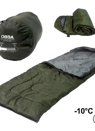 Спальный мешок тактический obba для военных и армии всу, спальник-кокон арммейский на температуру -10, зеленый