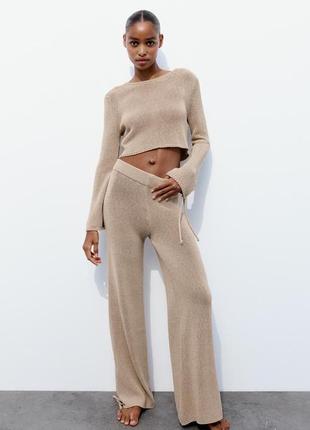 Женские вязаные брюки zara