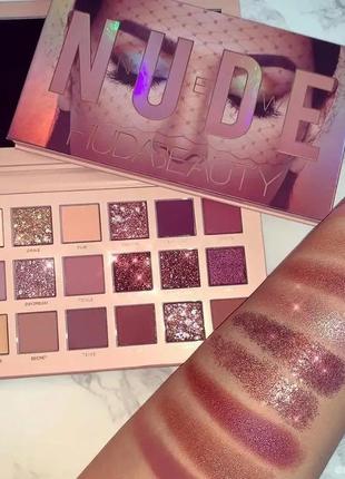 Палетка тіней для повік huda beauty the new nude palette (18 відтінків) no1