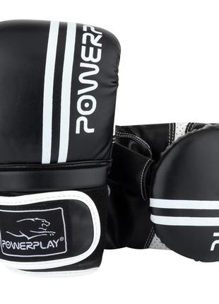 Розпродаж - снарядні рукавиці powerplay 3025 чорно-білі m