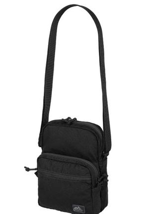 Сумка тактична helikon-tex через плече чорна edc compact shoulder bag - black (tb-ecs-cd-01)