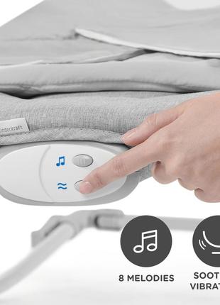 Шезлонг-гойдалка kinderkraft felio 2 stone grey (kbfeli20gry0000)9 фото