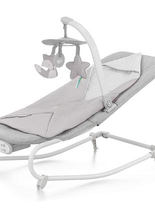 Шезлонг-гойдалка kinderkraft felio 2 stone grey (kbfeli20gry0000)2 фото