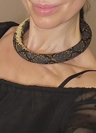Авторское ожерелье в виде змеи🐍👌