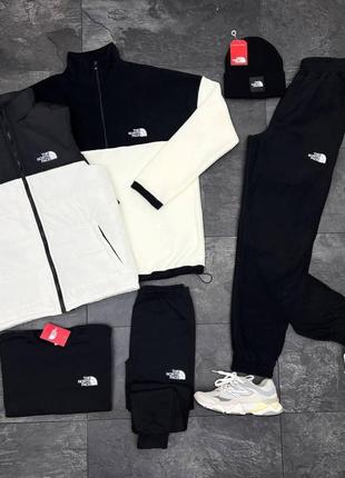 Комплект the north face (белый) + термобелье