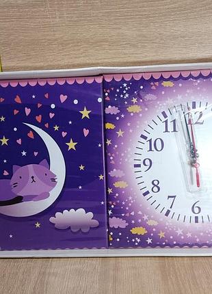 Настінний годинник 2 в 1 на полотні