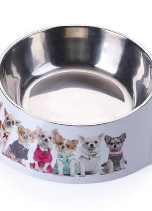 Миска animall для собак пластикова з металевою вставкою 1.5 л (2000981121440)