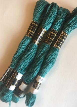 Мулине ''пнк им кирова'' 20 метров. 3606, зеленый цвет