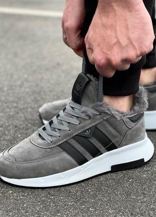 Зимние мужские кроссовки адидас Shoes адидас  на меху 40-44 рр
