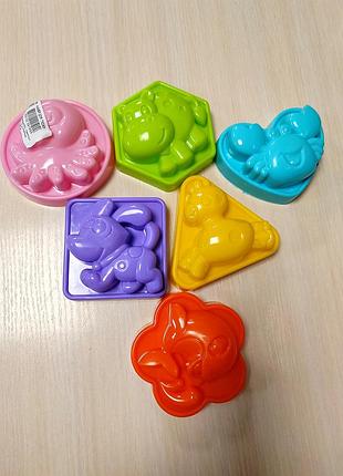 Іграшки для ігор з піском, водою набір пасочок звірята 01-100-2