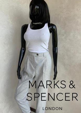 M&s брендовые базовые стильные серые брюки
