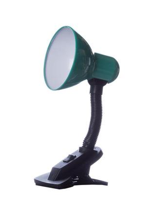 Офисная настольная лампа, светильник ученический на прищепке sunlight зеленый 108b